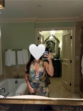 Peppermayo Green Tie-Dye Halter Dress